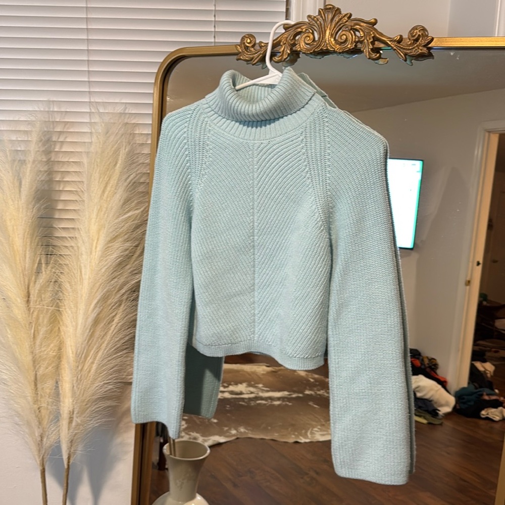 Anthropologie Maeve icy blue sweater SO CUTE never worn xs